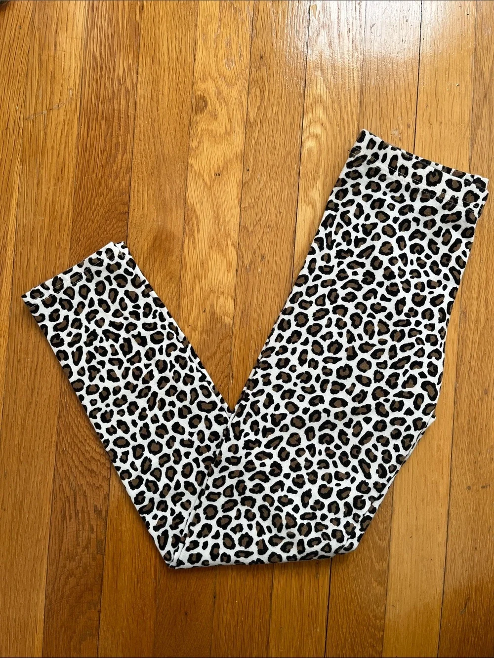 Old Navy Girls XL 14 - 16 Cotton Blend Leopard Print Leggings Stretch Pants